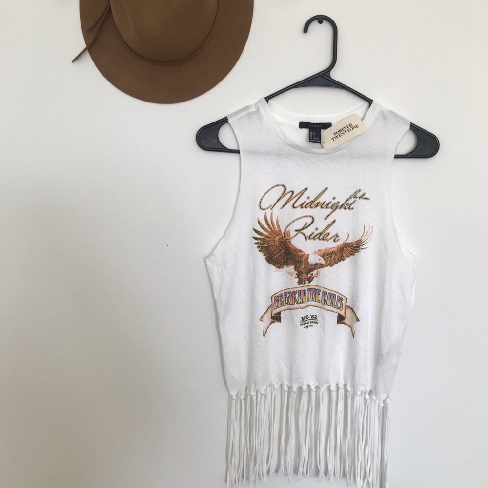 F21 midnight rider fringe tank